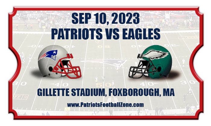 New England Patriots vs Philadelphia Eagles Football Tickets | 09/10/23