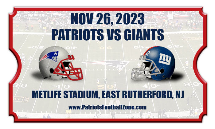 2023 Patriots Vs Giants